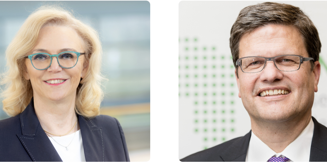 Auf dem Foto ist links Dr. Annette Rommel und rechts Mark Barjenbruch zu sehen, die bis 31. Dezember 2029 Vorsitzende des Zi-Kuratoriums bleiben.