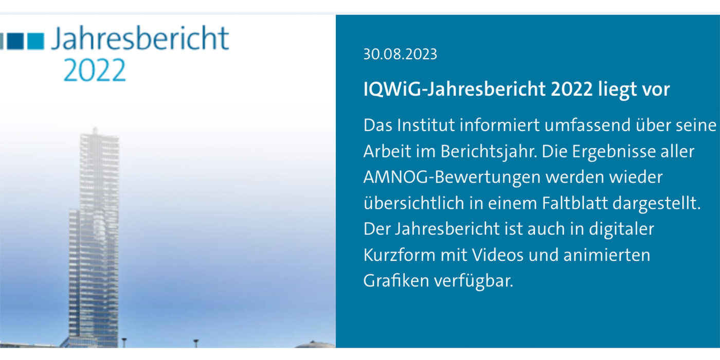 IQWiG-Jahresbericht 2022