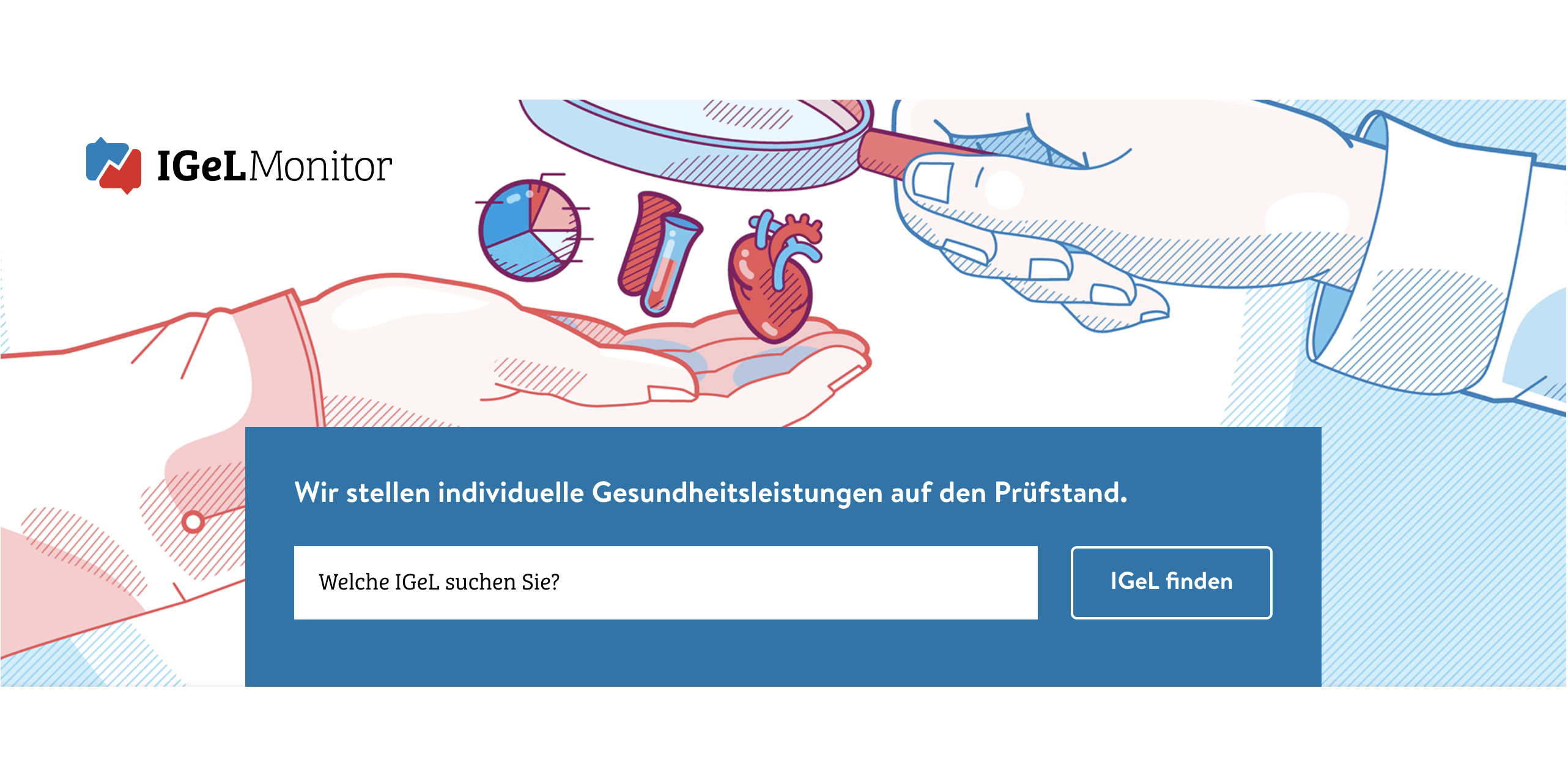 Das ist ein Screenshot der Website IGeL-Monitor.
