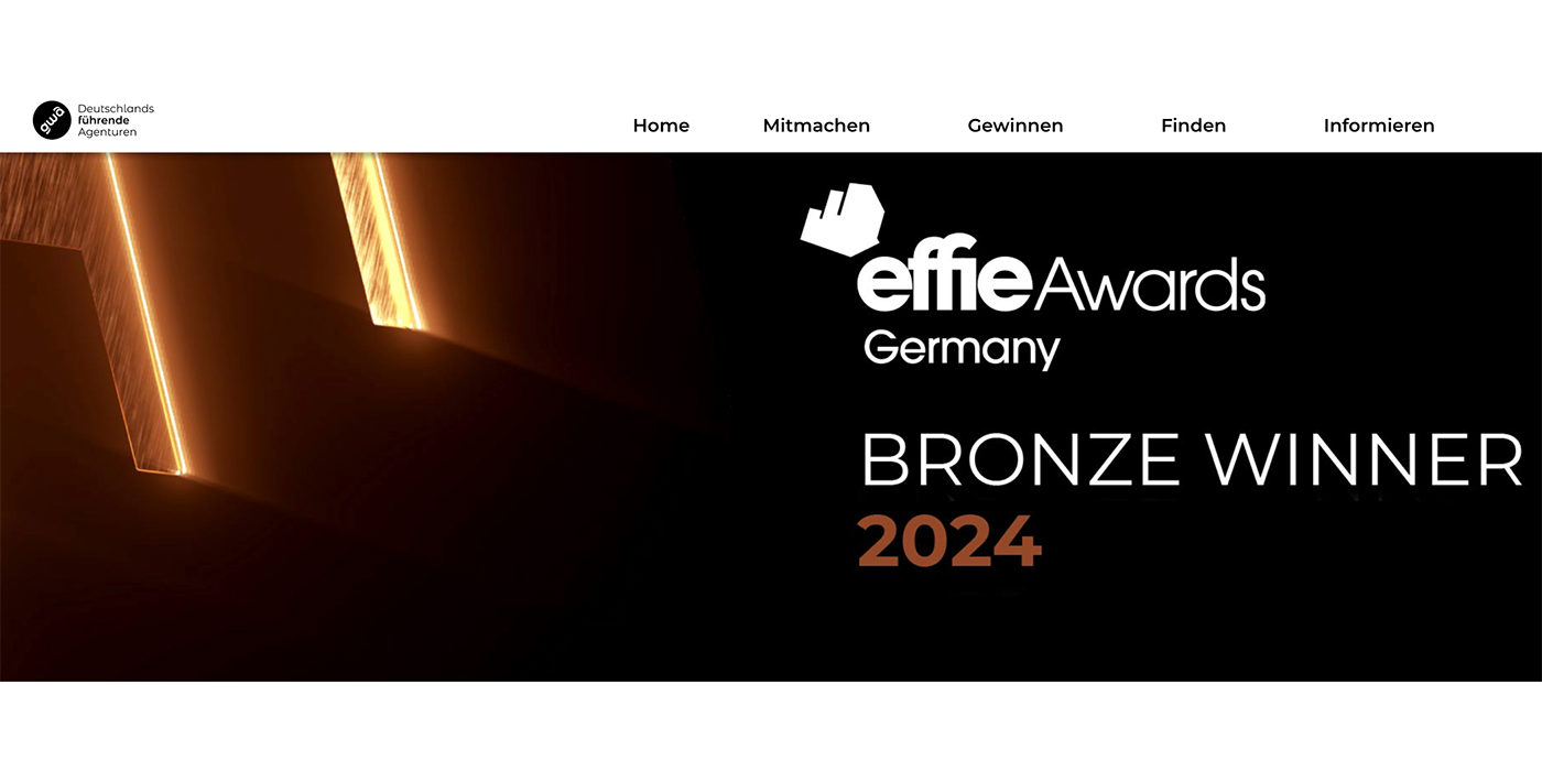 Effie Germany Awards: Bronze Gewinner 2024