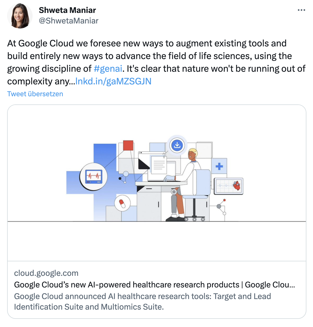 Google Cloud will mit KI die Biowissenschaften vorantreiben