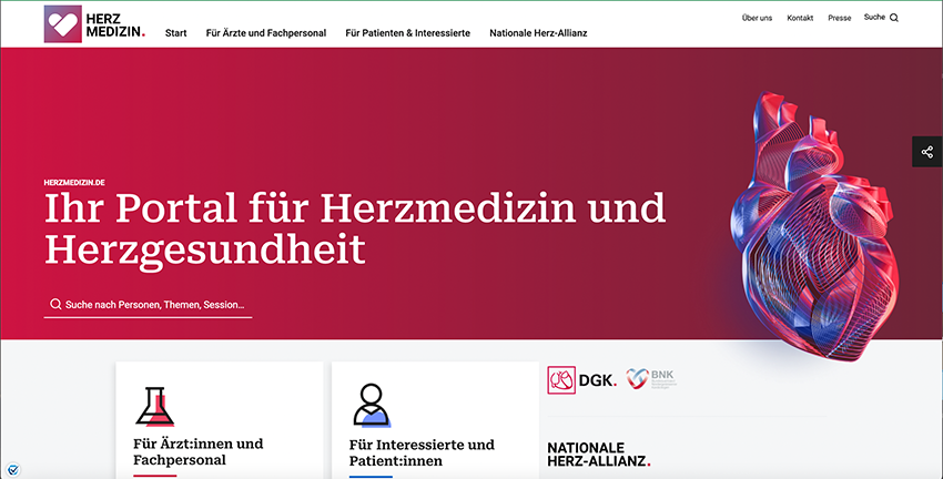Zentrales Informationsportal Herzmedizin.de: Aufklärung und Orientierung