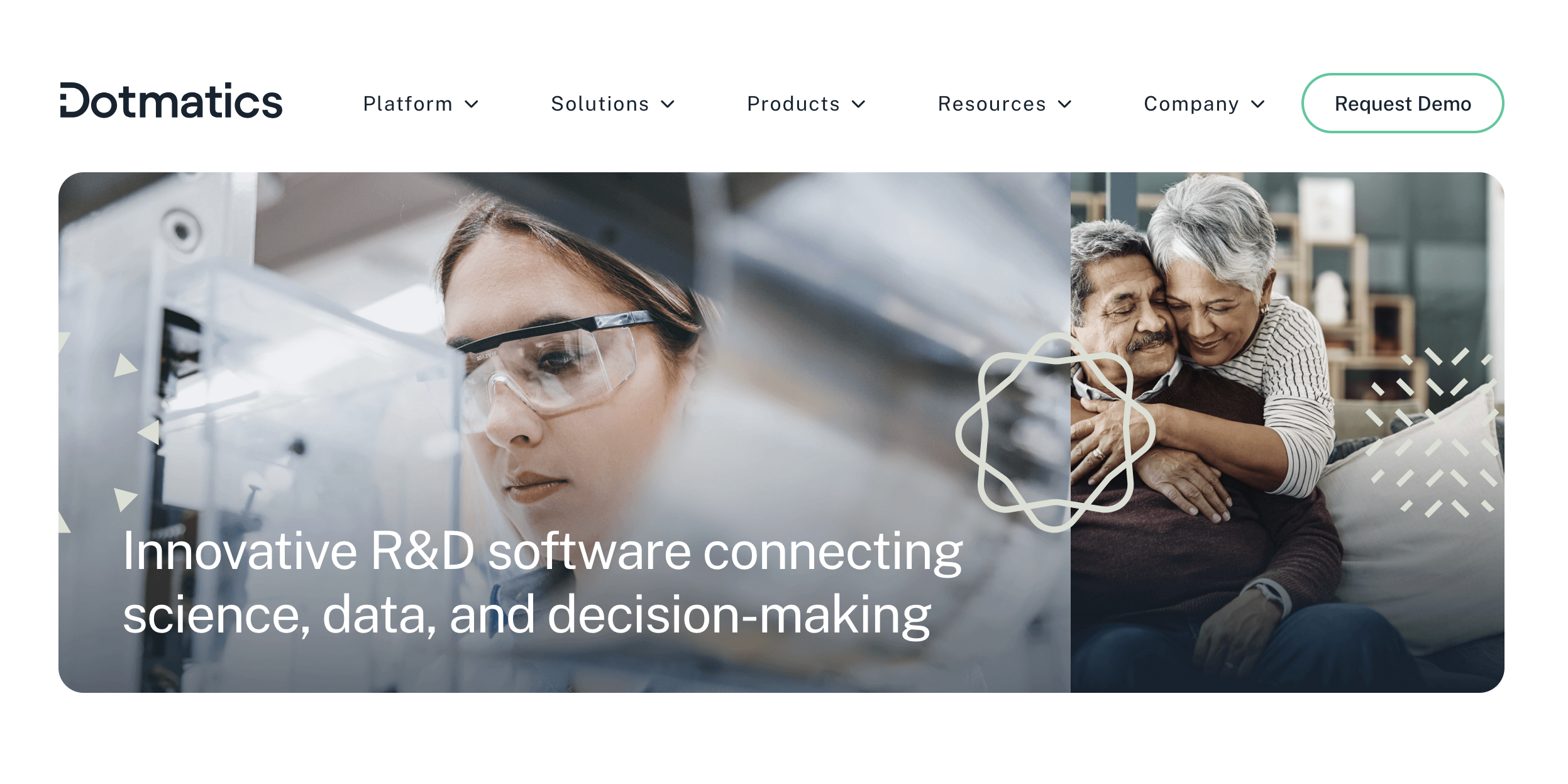 Das Foto ist ein Screenshot der Website von Dotmatics.