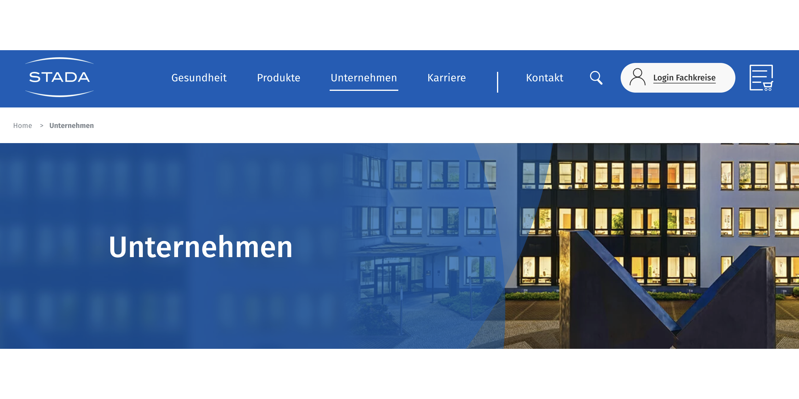 Das Foto ist ein Screenshot von der Website von STADA.