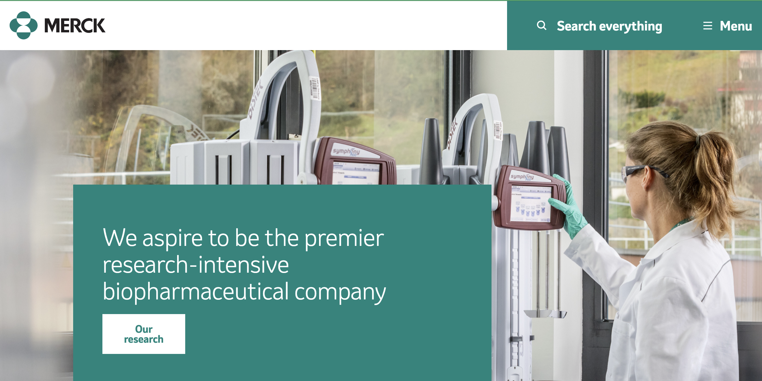 Das ist ein Screenshot der Website von Merck & Co. In Europa bekannt unter MSD.