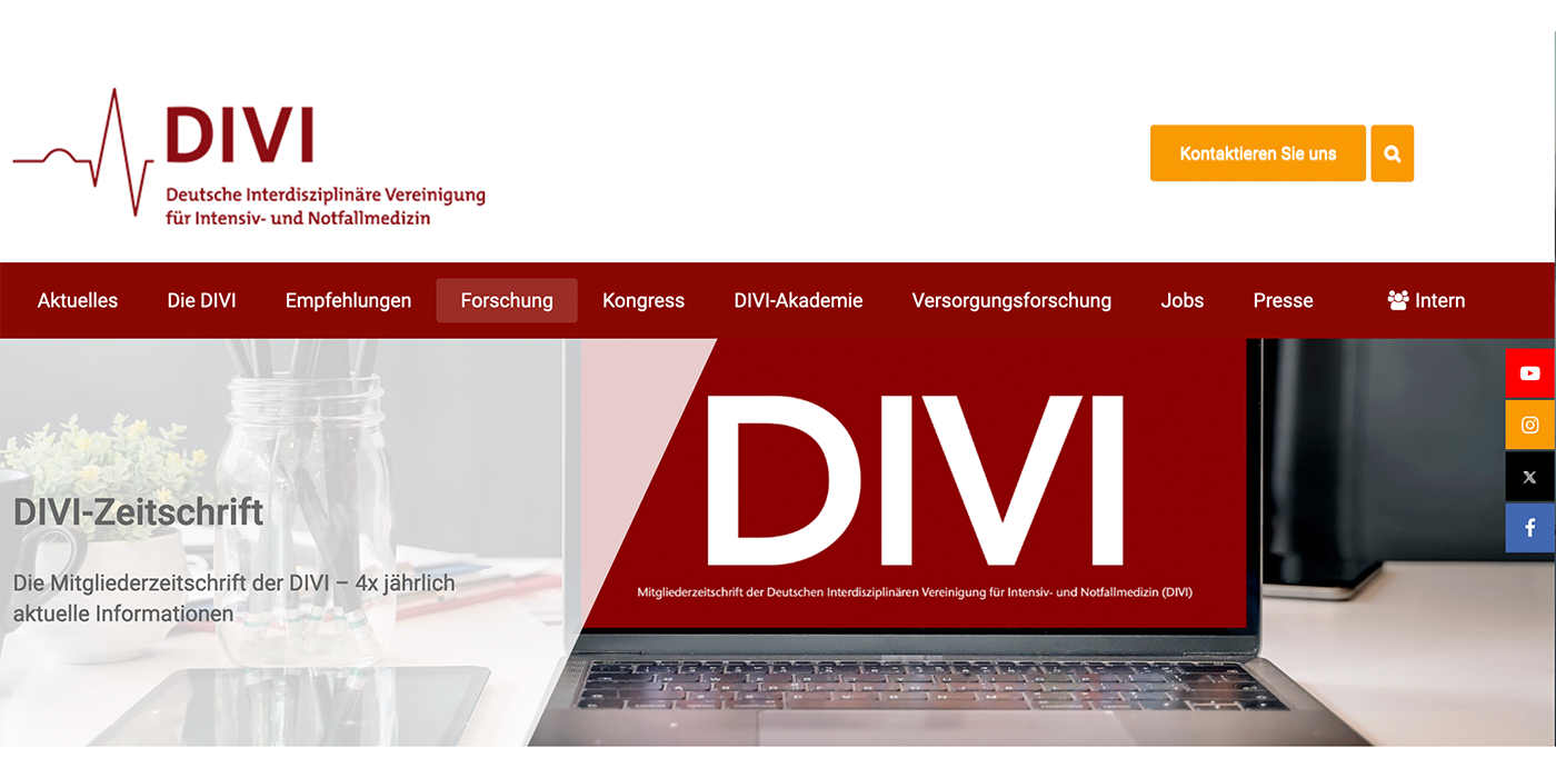 DIVI-Zeitschrift: Rein digital