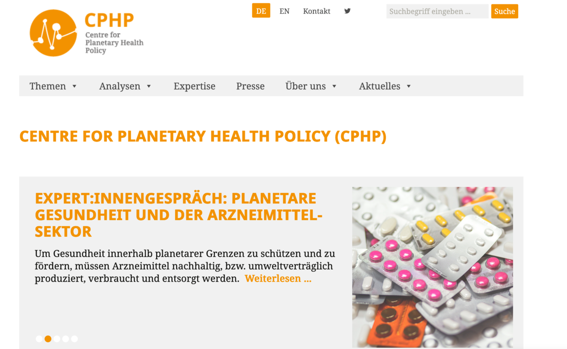 Start Für Das „Centre For Planetary Health Policy” - 2022 ...